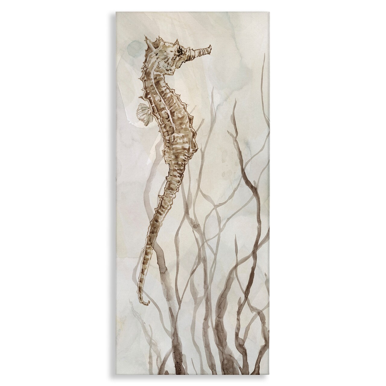 Stupell Industries Vigilant Seahorse Ocean Wildlife Canvas Wall Art